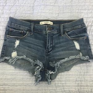 Abercrombie and Fitch distressed jean shorts